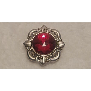 Vintage Oasis Pendant Watch Quartz Movement Red Faux Ruby Necklace Rare Unique